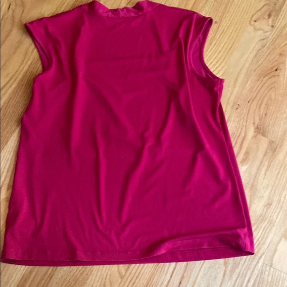 Jones Studio Pink Sleeveless Mandarin Collar Blouse - Picture 3 of 3